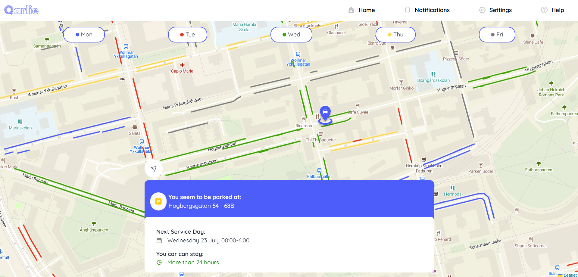 Parking ticket avoidance platform.